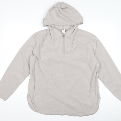 H&M Grey Unisex Pullover Hoodie, Size 42, Regular Fit