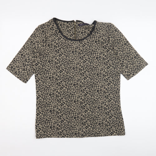 Marks and Spencer Women's Beige Animal Print Blouse Size 10