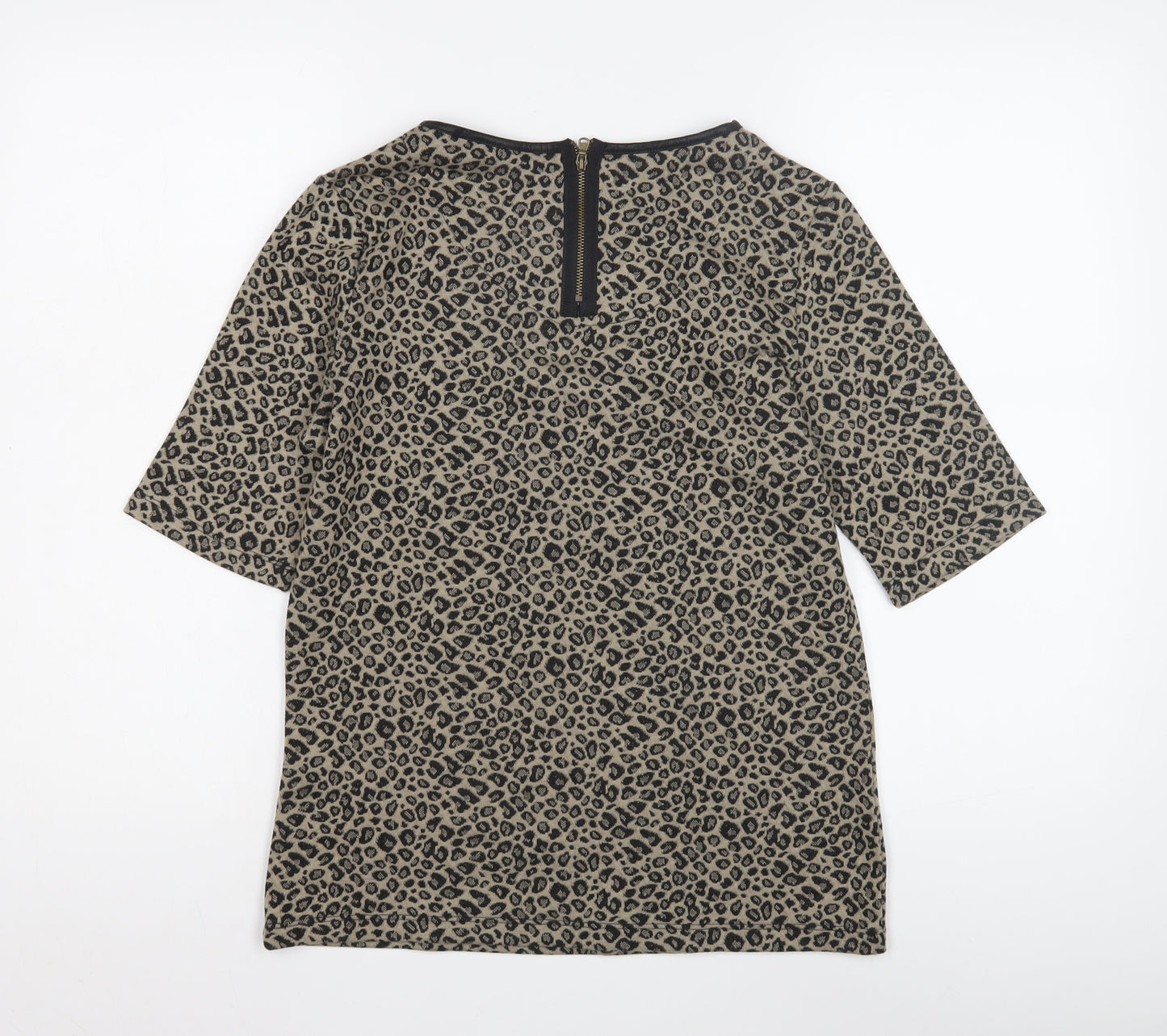Marks and Spencer Women's Beige Animal Print Blouse Size 10