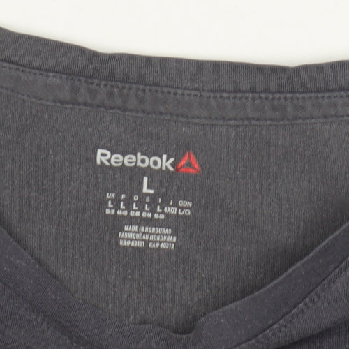 Reebok Unisex Black T-Shirt - L - Casual Crew Neck