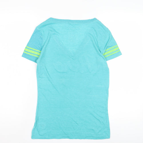 Aeropostale Women's Blue V-Neck T-Shirt, Size L