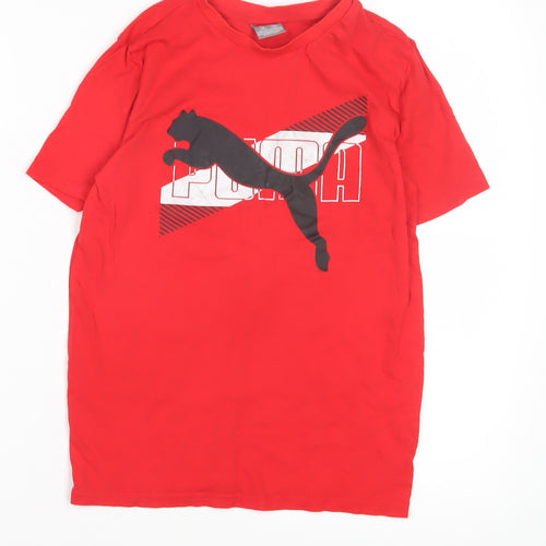 Puma Boys Red Graphic T-Shirt, Size 14 Plus, Casual & Stylish