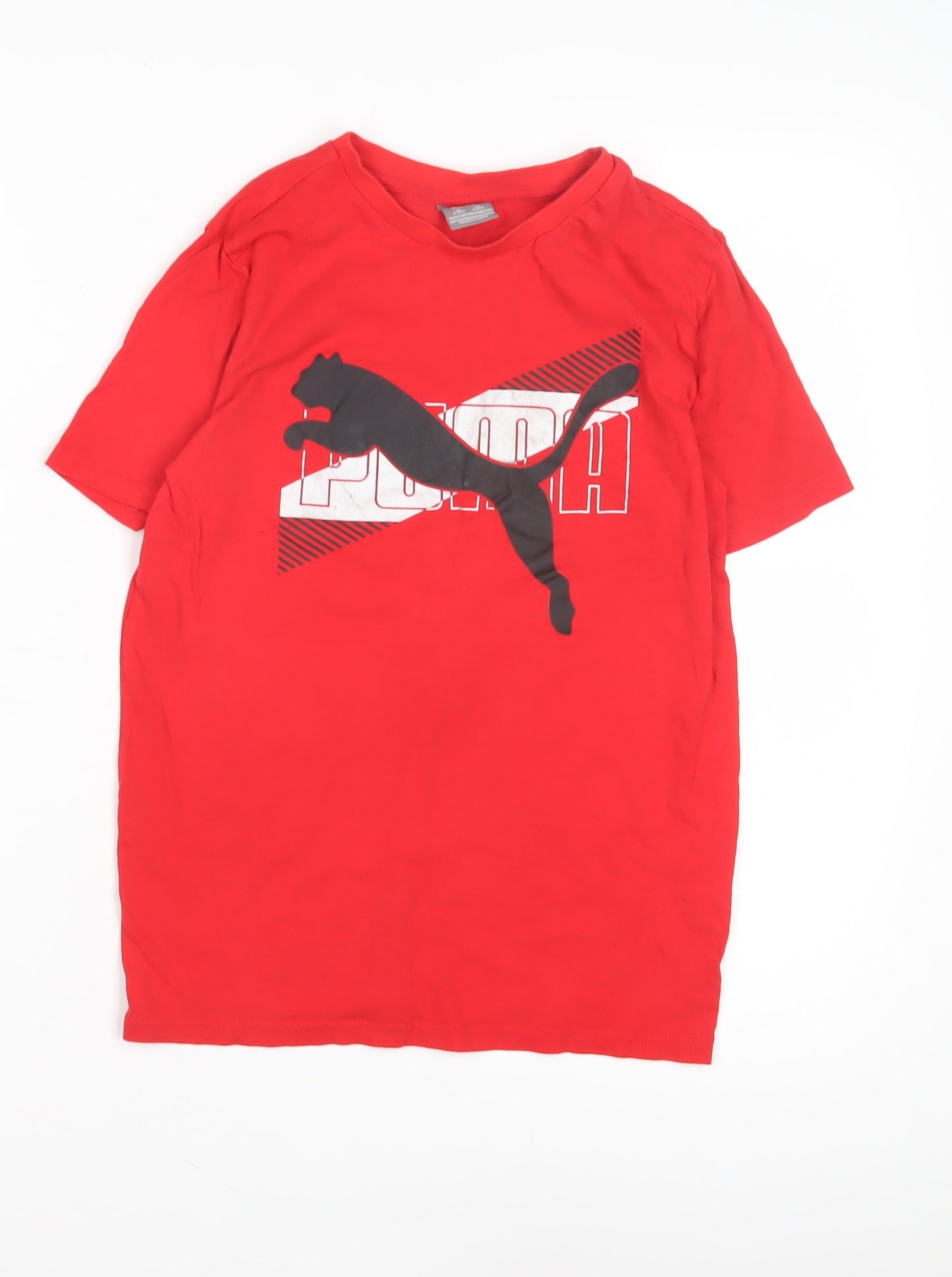 Puma Boys Red Graphic T-Shirt, Size 14 Plus, Casual & Stylish