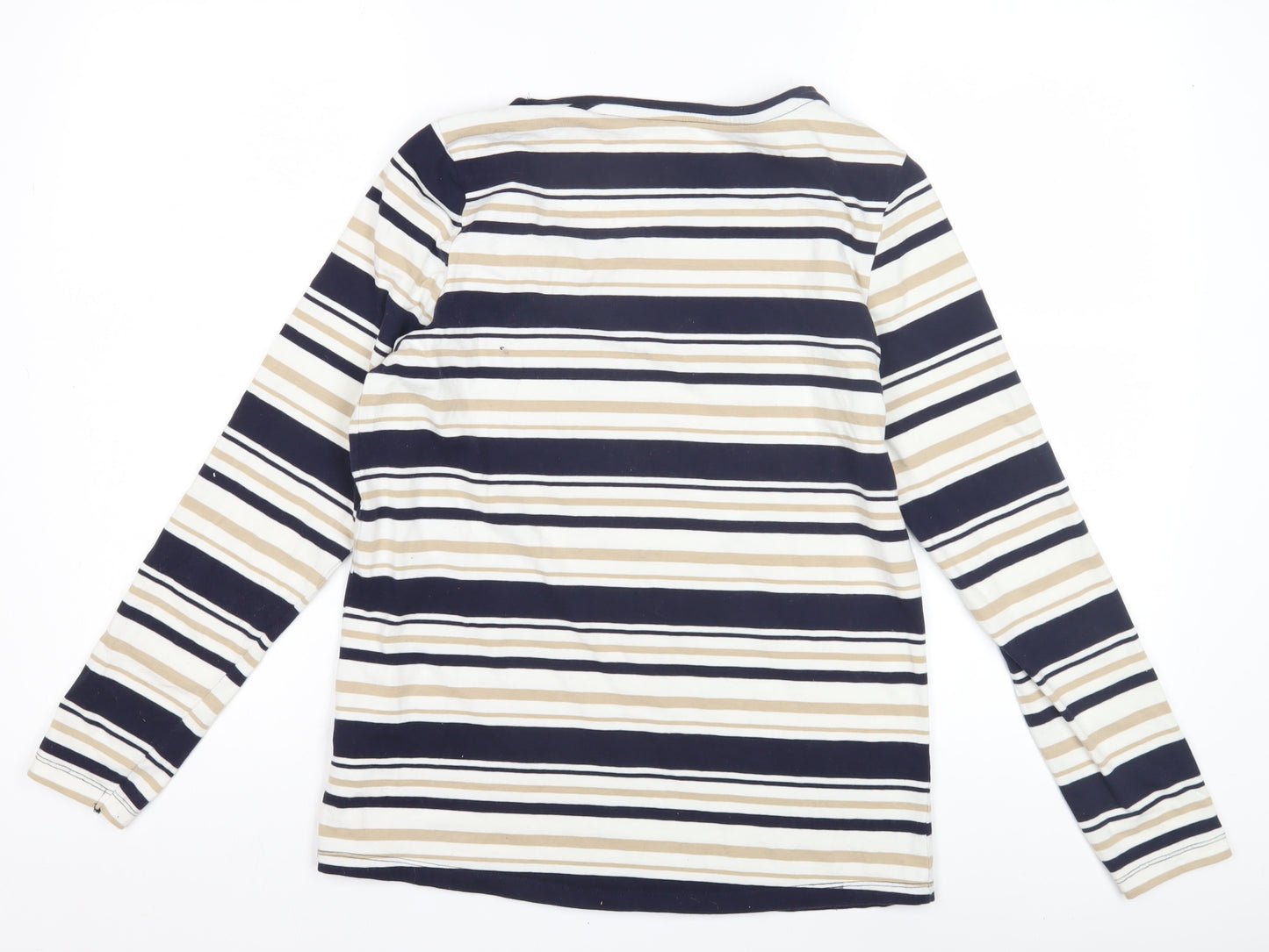 Esmara Unisex Adult Beige Striped Long Sleeve T-Shirt L
