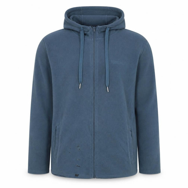 Mountain Warehouse Men's Blue Full Zip Fleece Hoodie L