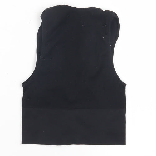 Urban Outfitters Women's Black Sleeveless V-Neck Top