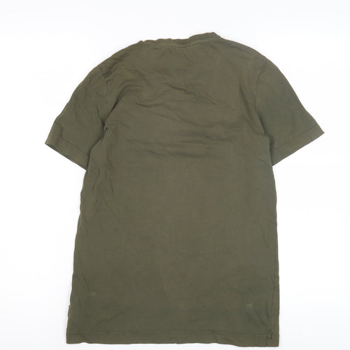 Puma Boys Green Graphic Print T-Shirt M