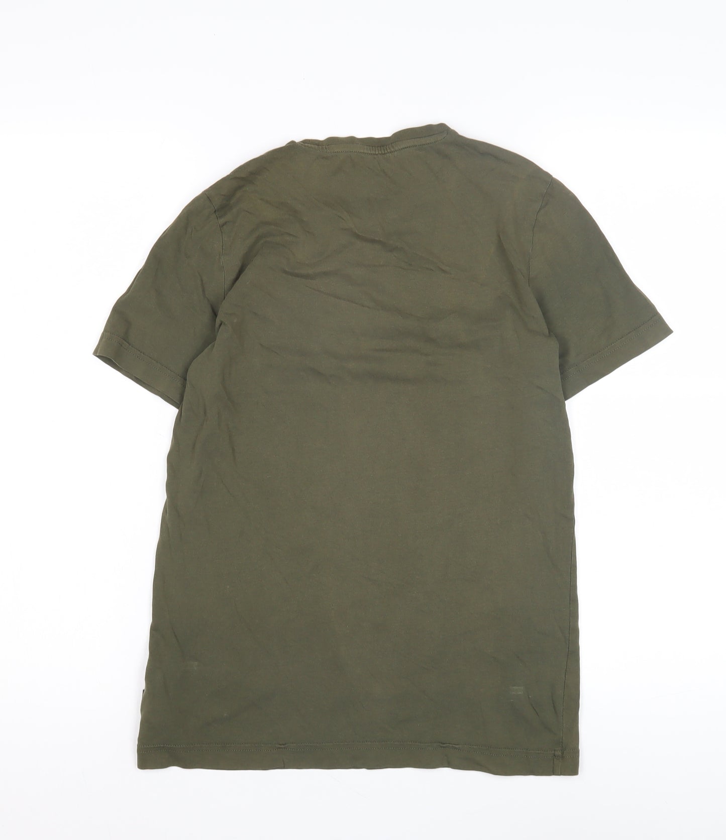 Puma Boys Green Graphic Print T-Shirt M