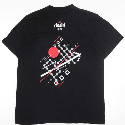 Asahi Men's Black XL Graphic Print T-Shirt