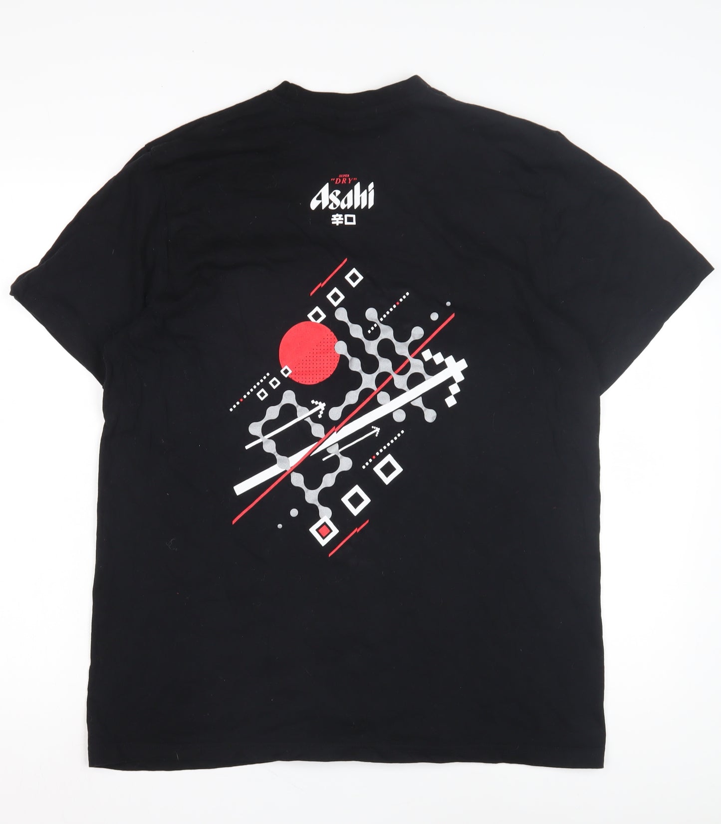 Asahi Men's Black XL Graphic Print T-Shirt