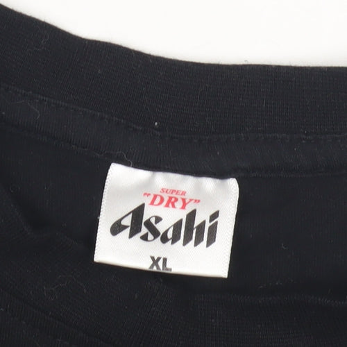 Asahi Men's Black XL Graphic Print T-Shirt