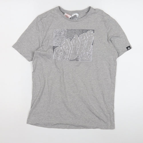 Adidas Boys Grey Graphic T-Shirt - 13-14 Years