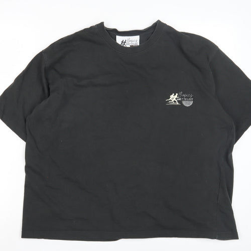 Basics Men's Black Short Sleeve Polo Shirt - Large