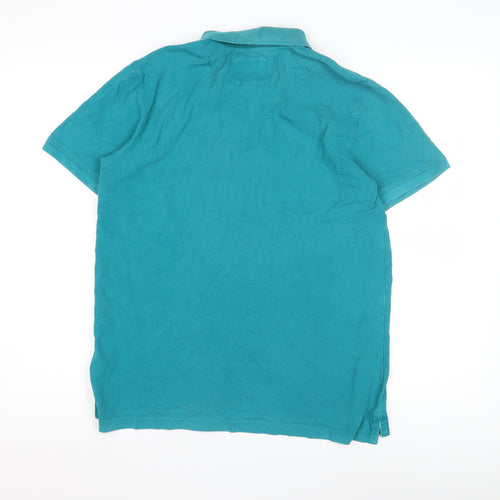 Crew Clothing Company Men's Green Polo, Size M, Short Sleeve