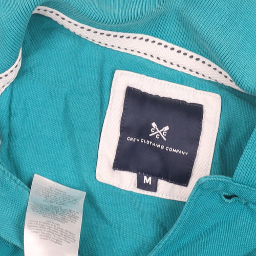 Crew Clothing Company Men's Green Polo, Size M, Short Sleeve