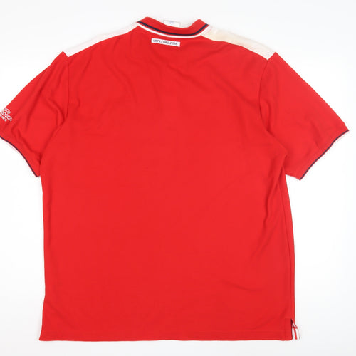 Euro 2016 England Men's Red Polo Shirt XL