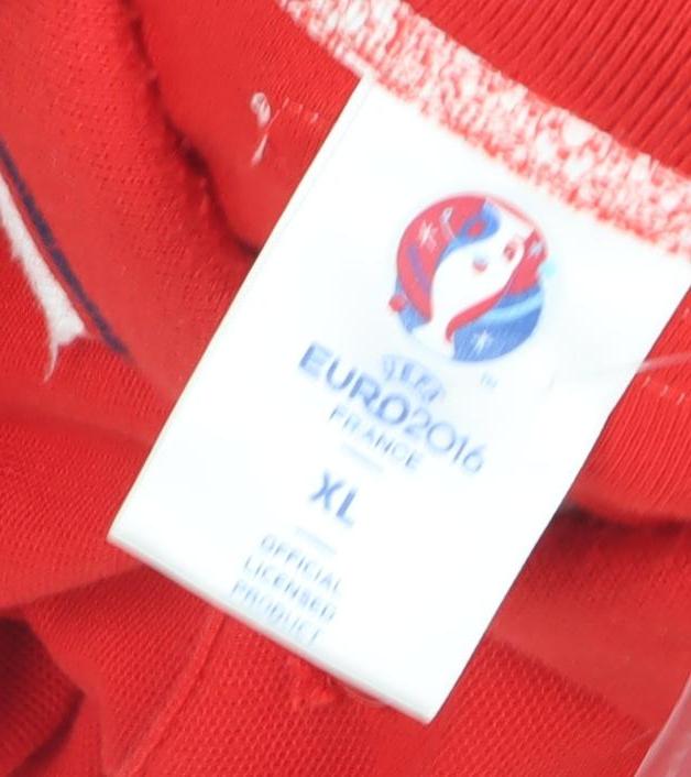 Euro 2016 England Men's Red Polo Shirt XL