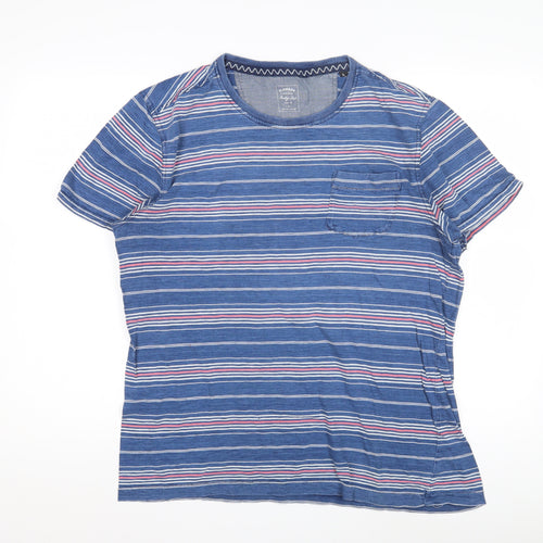 FatFace Women's Blue Striped T-Shirt L