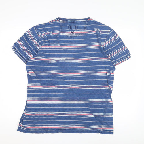 FatFace Women's Blue Striped T-Shirt L