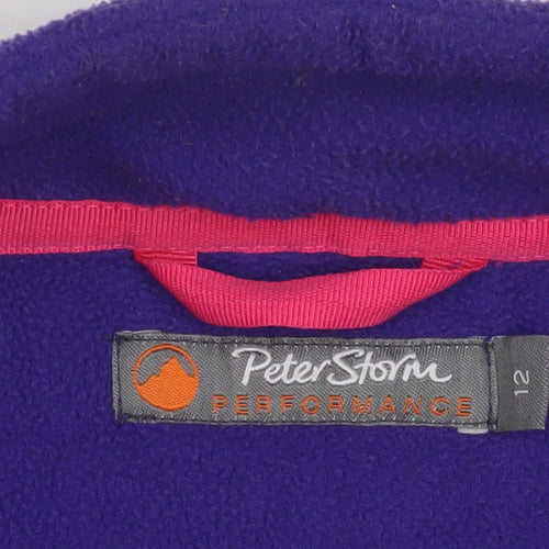 Peter Storm Women's Purple Fleece Jacket Size 12 Outdoor