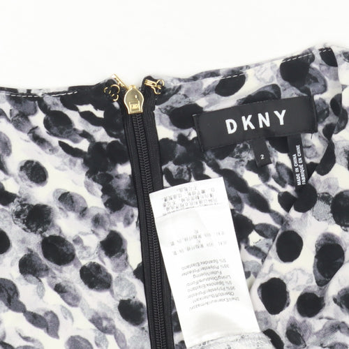 DKNY Women's Black Polka Dot Dress Size 2