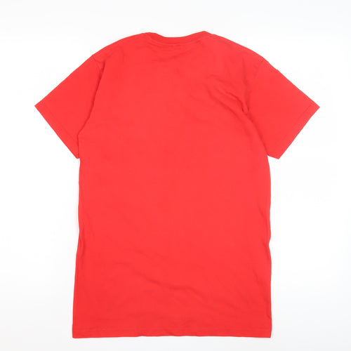 Disney Women's Red Polka Dot Cartoon T-Shirt S