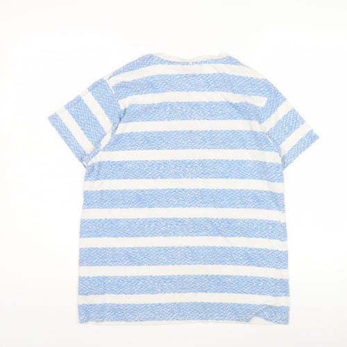 Lee Cooper Unisex Blue Striped T-Shirt, Size S, Casual Style