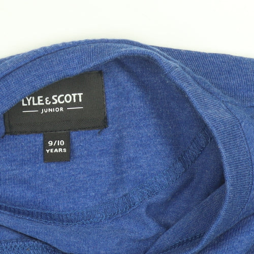 Lyle & Scott Boys Blue T-Shirt 9-10 Years Short Sleeve