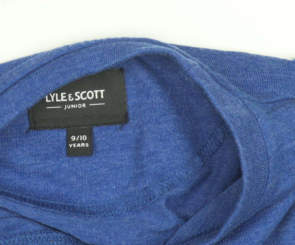 Lyle & Scott Boys Blue T-Shirt 9-10 Years Short Sleeve