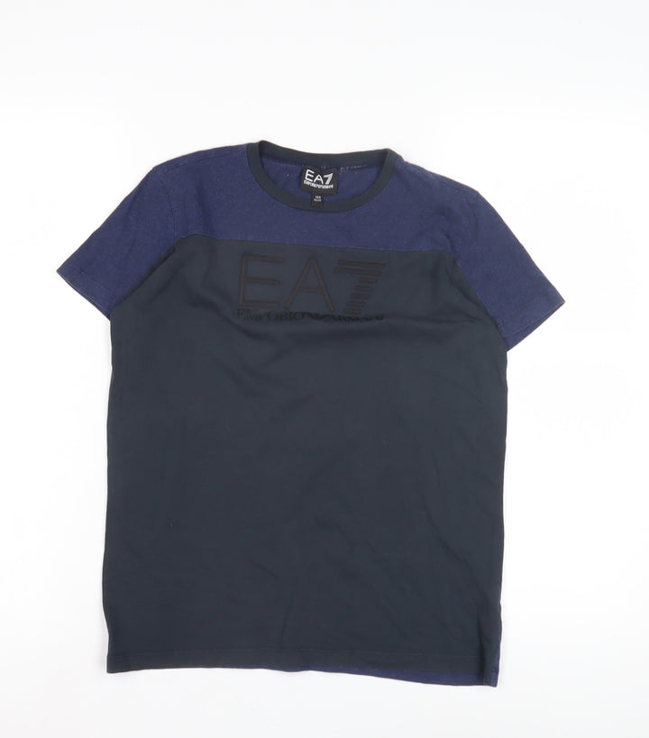 Emporio Armani Boys Blue Logo T-Shirt 14 Years