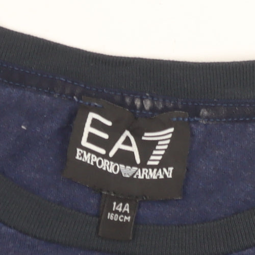 Emporio Armani Boys Blue Logo T-Shirt 14 Years