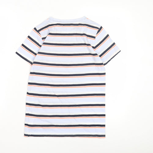 Hollister Boys' Multicoloured Striped Crew Neck T-Shirt XS