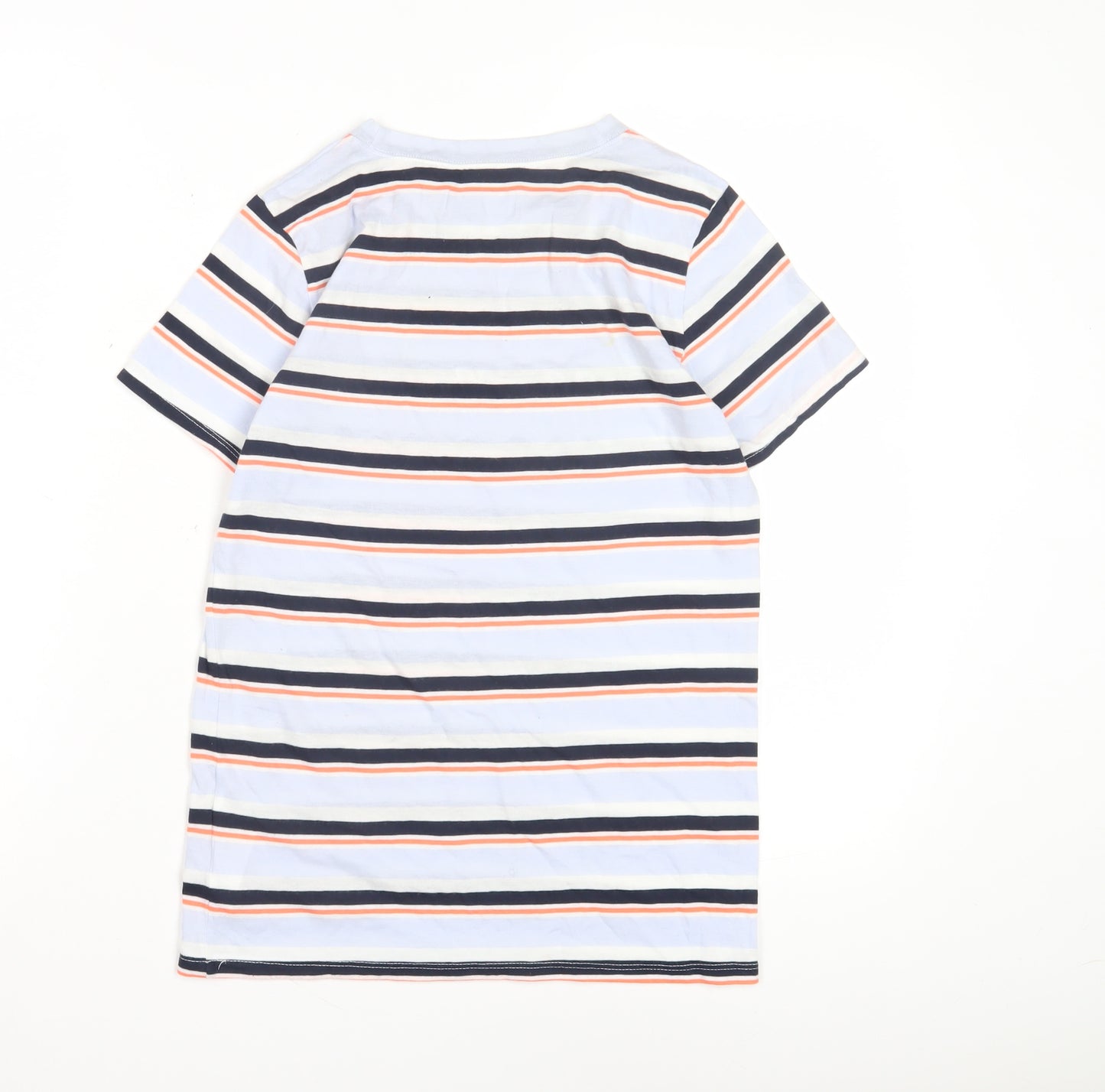Hollister Boys' Multicoloured Striped Crew Neck T-Shirt XS