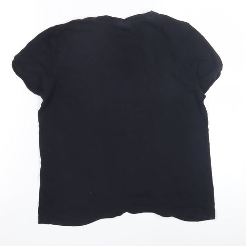 Topshop Women's Black Graphic T-Shirt UK 6