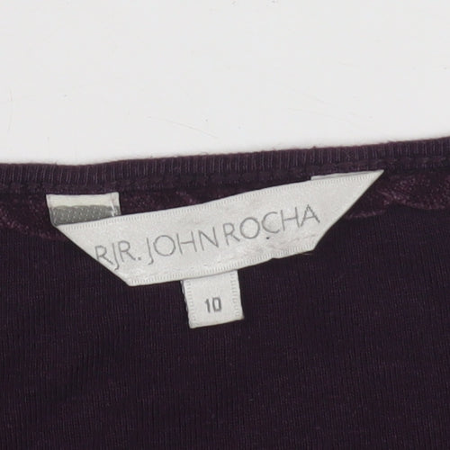 RJR John Rocha Women's Purple Size 10 Top