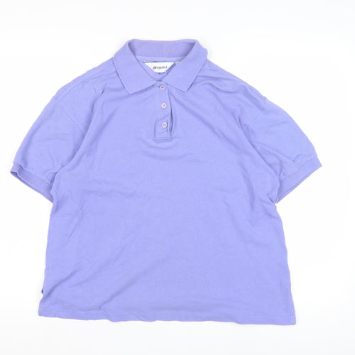 Damart Unisex Purple Polo Shirt, M, Casual Spring Wear