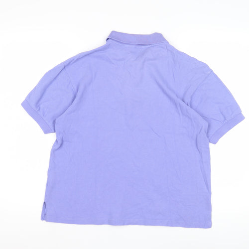 Damart Unisex Purple Polo Shirt, M, Casual Spring Wear