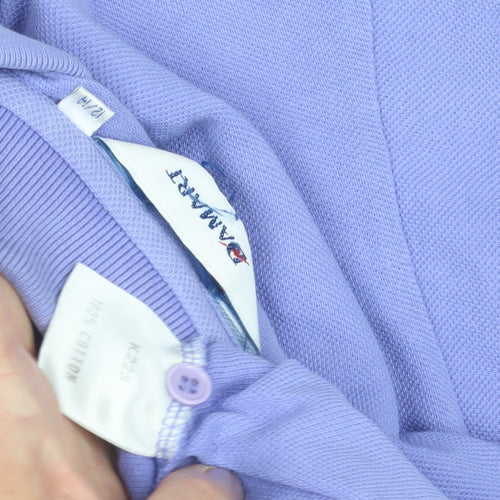 Damart Unisex Purple Polo Shirt, M, Casual Spring Wear