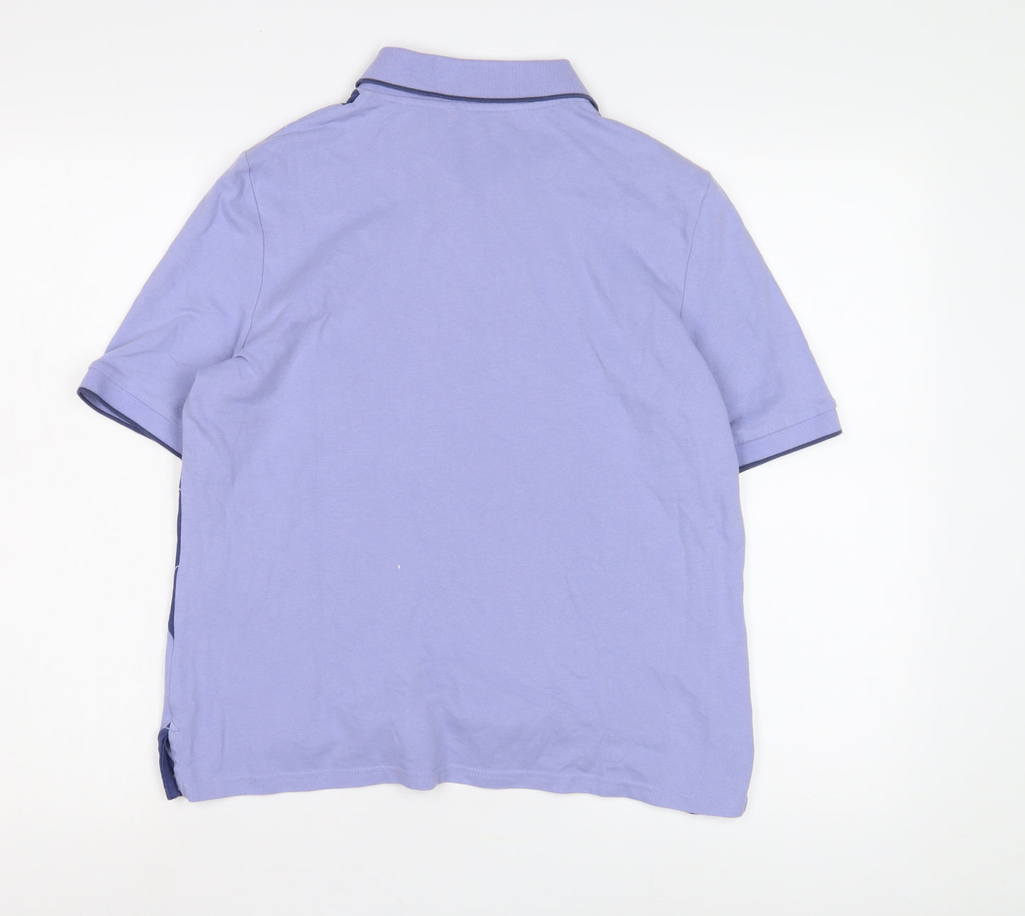 Viyella Women's Blue Polo Shirt L Argyle Pattern