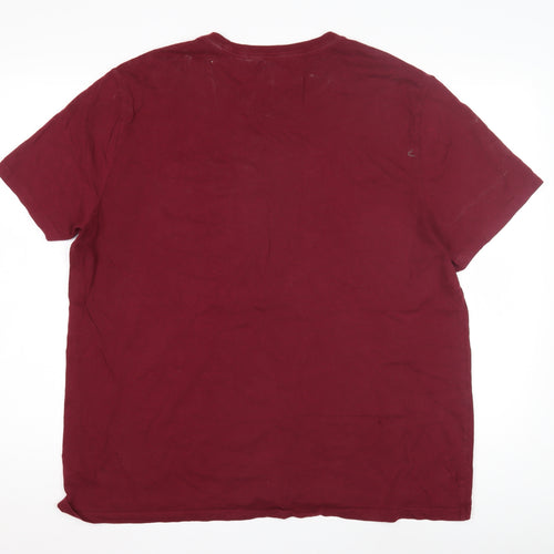 GAP Men’s Red XL T-Shirt with Logo, Short Sleeve