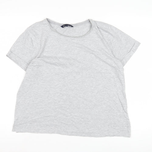 Crew Clothing Women's Grey T-Shirt Size 14 - Cotton Crew Neck