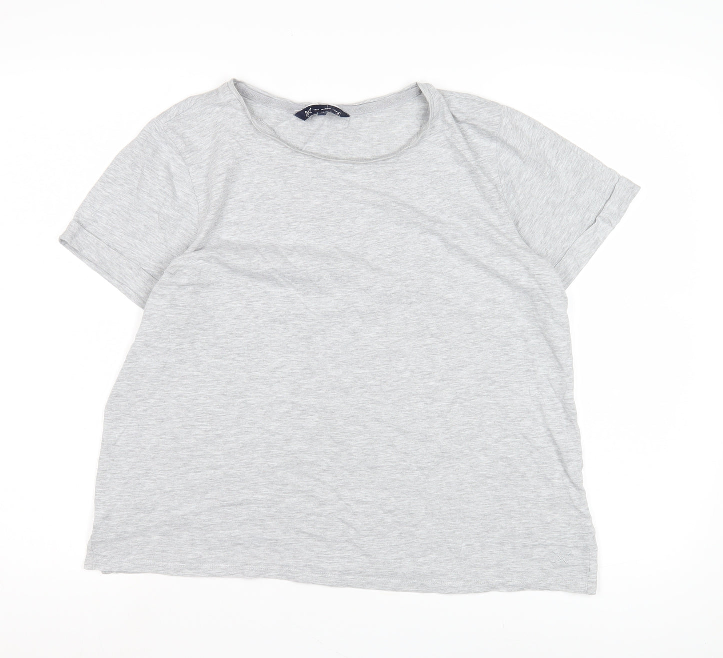 Crew Clothing Women's Grey T-Shirt Size 14 - Cotton Crew Neck