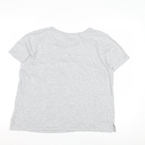 Crew Clothing Women's Grey T-Shirt Size 14 - Cotton Crew Neck