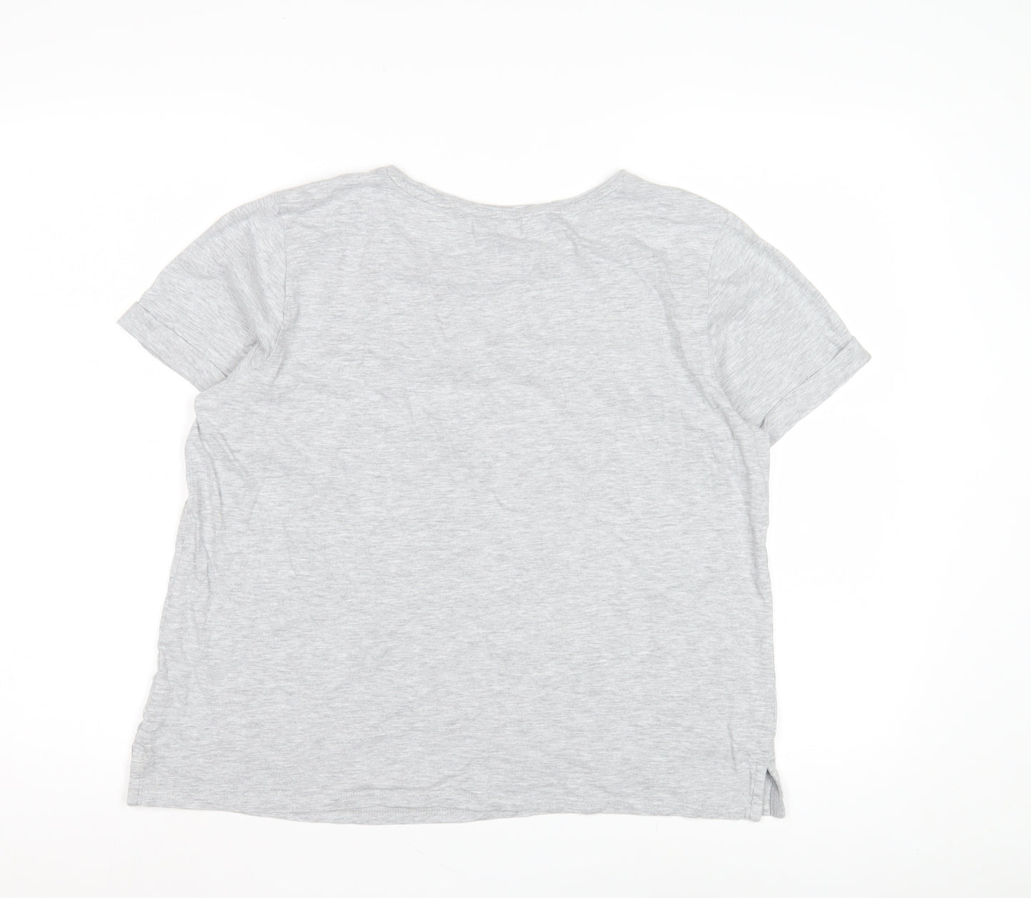 Crew Clothing Women's Grey T-Shirt Size 14 - Cotton Crew Neck