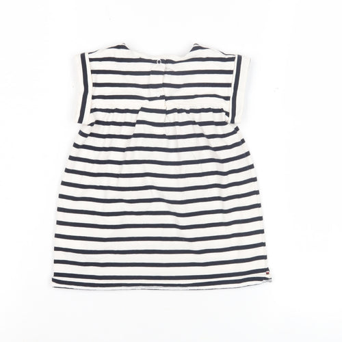 Tommy Hilfiger Girls Navy Striped A-Line Dress, 24 Months
