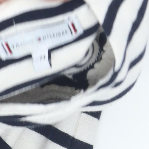 Tommy Hilfiger Girls Navy Striped A-Line Dress, 24 Months