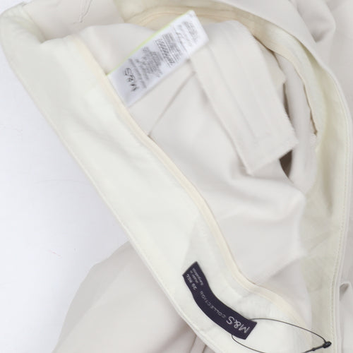 Marks and Spencer Women's Ivory Trousers Size 12