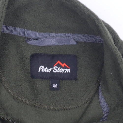 Peter Storm Men's XS Green Fleece 1/4 Zip Pullover
