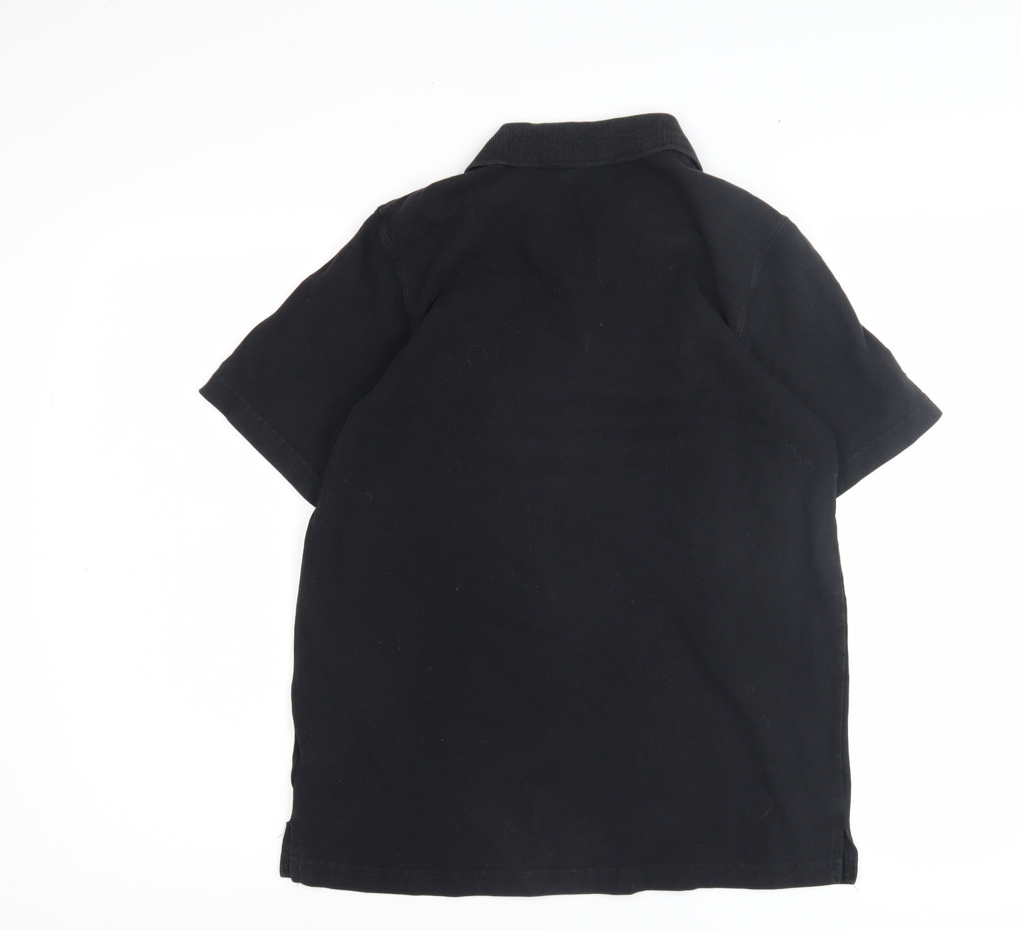 Cotton Traders Men's Black Polo Shirt, Size S