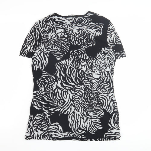 Betty Barclay Women's Black Animal Print T-Shirt Size 16